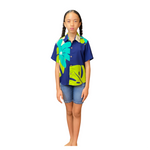 Coradorables BOYS Mod Aloha Navy S/S "Kalani" Aloha Shirt