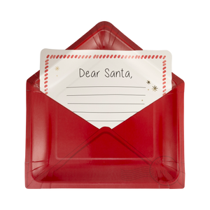 LETTER TO SANTA SHAPED PAPER PLATES