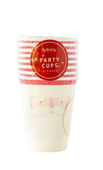 BELIEVE SANTA FACE WITH HANDLE PAPER PARTY CUP