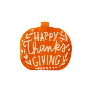 HAPPY THANKSGIVING PUMPKIN SHAPED PAPER DINNER NAPKIN