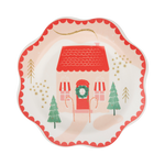 SANTA SCENES BAMBOO MELAMINE PLATE SET