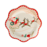 SANTA SCENES BAMBOO MELAMINE PLATE SET