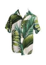 Coradorables BOYS Monstera 21 Ivory S/S "Kalani" Aloha Shirt