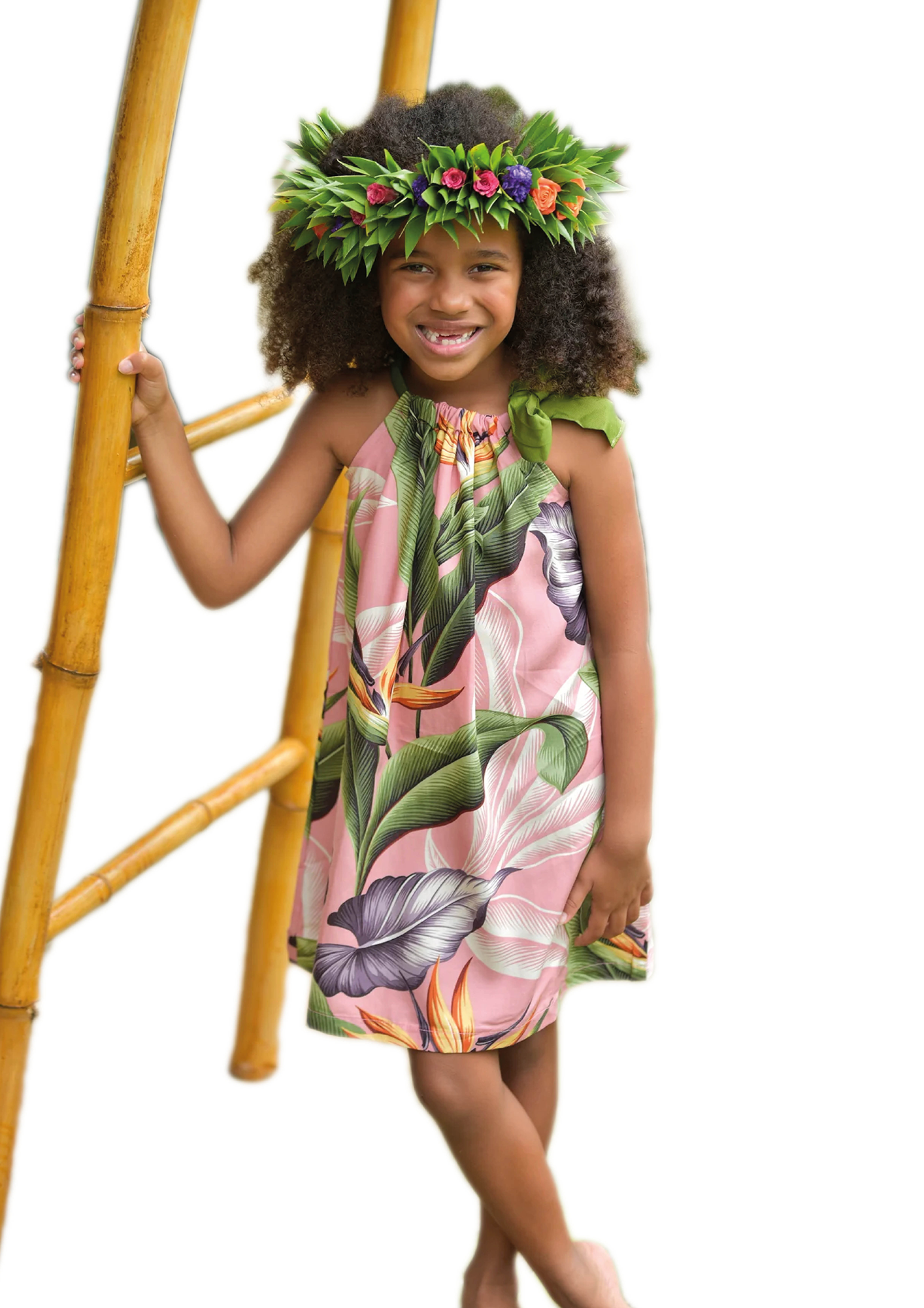 Coradorables GIRLS Birds Of Paradise Mauve Signature Ribbon Dress