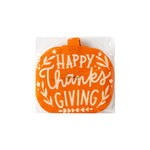 HAPPY THANKSGIVING PUMPKIN SHAPED PAPER DINNER NAPKIN