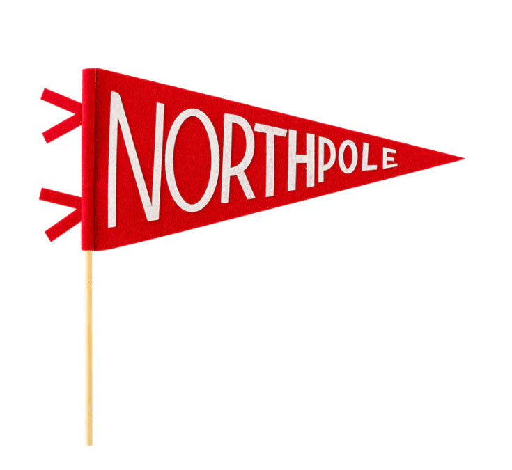 BELIEVE NORTH POLE FELT PENNANT