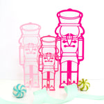 Pink Acrylic Nutcracker Set of 3