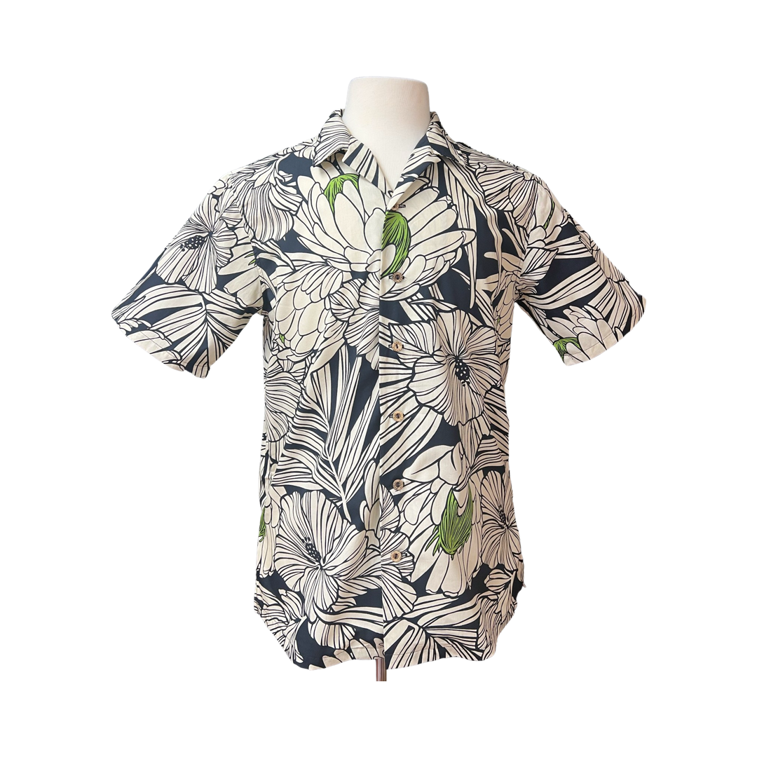 justin fit, camp shirt, protea black