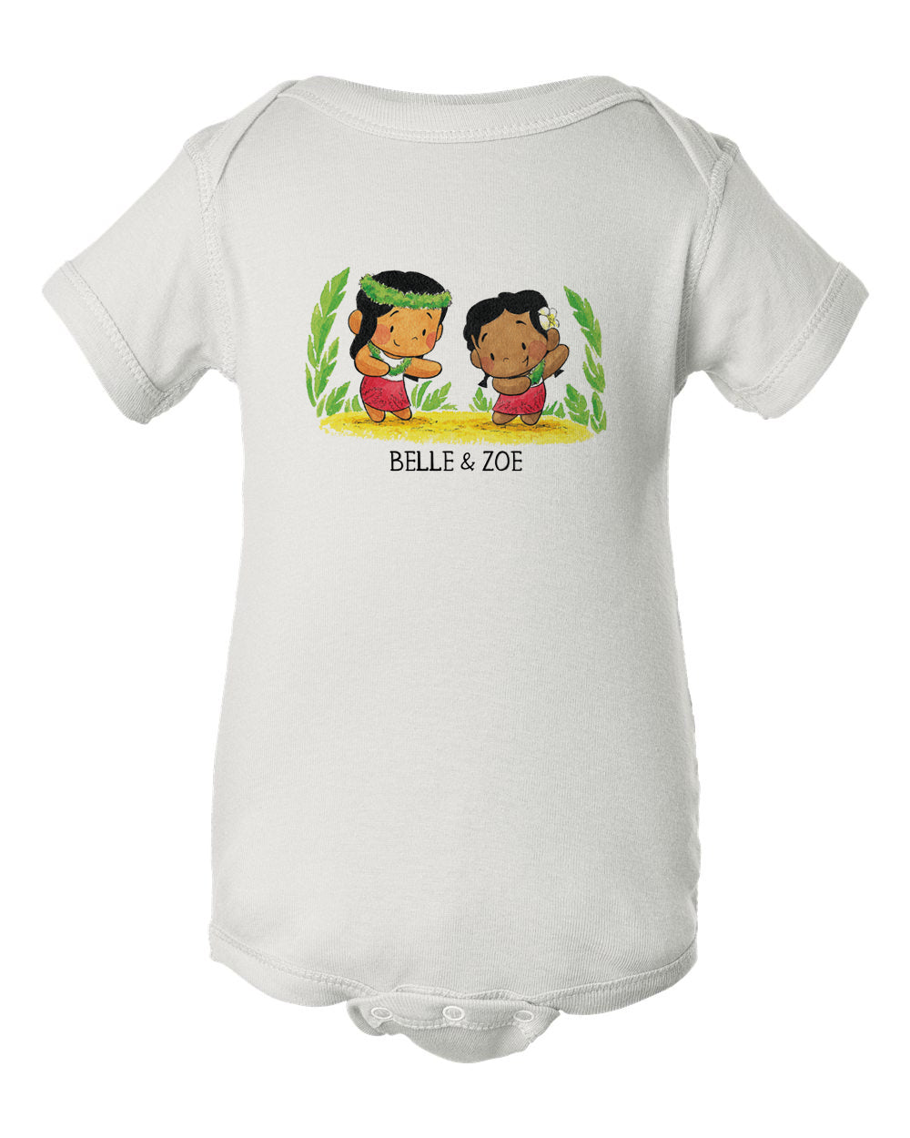 Belle & Zoe MAY DAY HULA INFANT Onesie