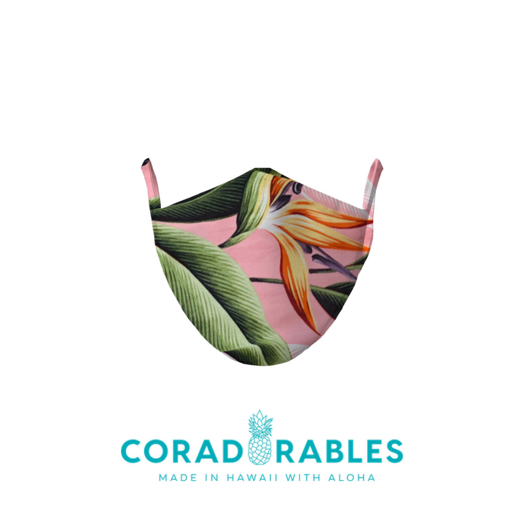 Coradorables Hawaiian Aloha Print Cloth Unisex Face Mask PPE