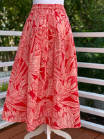 womans, hawaiian, print, maxi skirt, protea, watermelon , Coradorables, modern aloha, aloha wear, resort wear, family matching