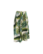 womens,  maxi skirt,  pleated,  hawaiian,  tropical print,  monstera, ivory,  green,  Coradorables,  aloha wear resort wear, hula, family matching