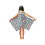 Coradorables GIRLS Blue Tribal Handkerchief Dress