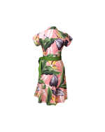 womans, hawaiian, shirt dress, fitted, birds of paradise, mauve, Coradorables, modern aloha, aloha wear, resort wear, family matching