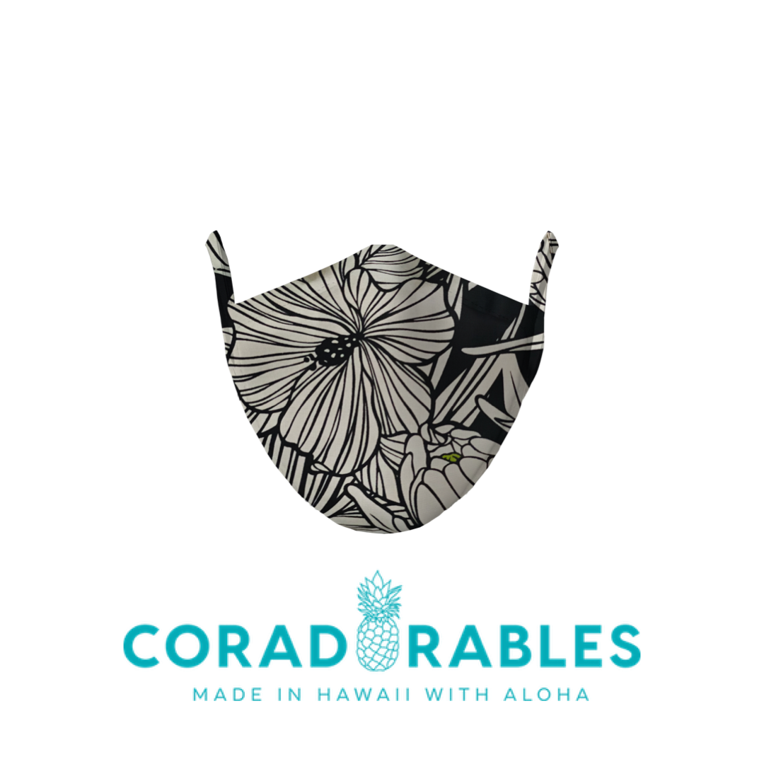 Coradorables Hawaiian Aloha Print Cloth Unisex Face Mask PPE