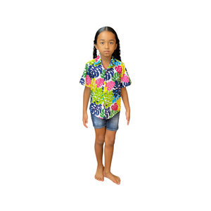 Coradorables BOYS Rainbow Monstera S/S "Kalani" Aloha Shirt