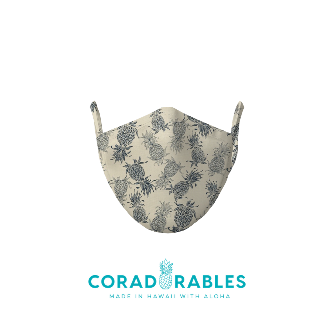 Coradorables Hawaiian Aloha Print Cloth Unisex Face Mask PPE