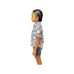 Coradorables BOYS Blue TRIBAL S/S "Kalani" Aloha Shirt